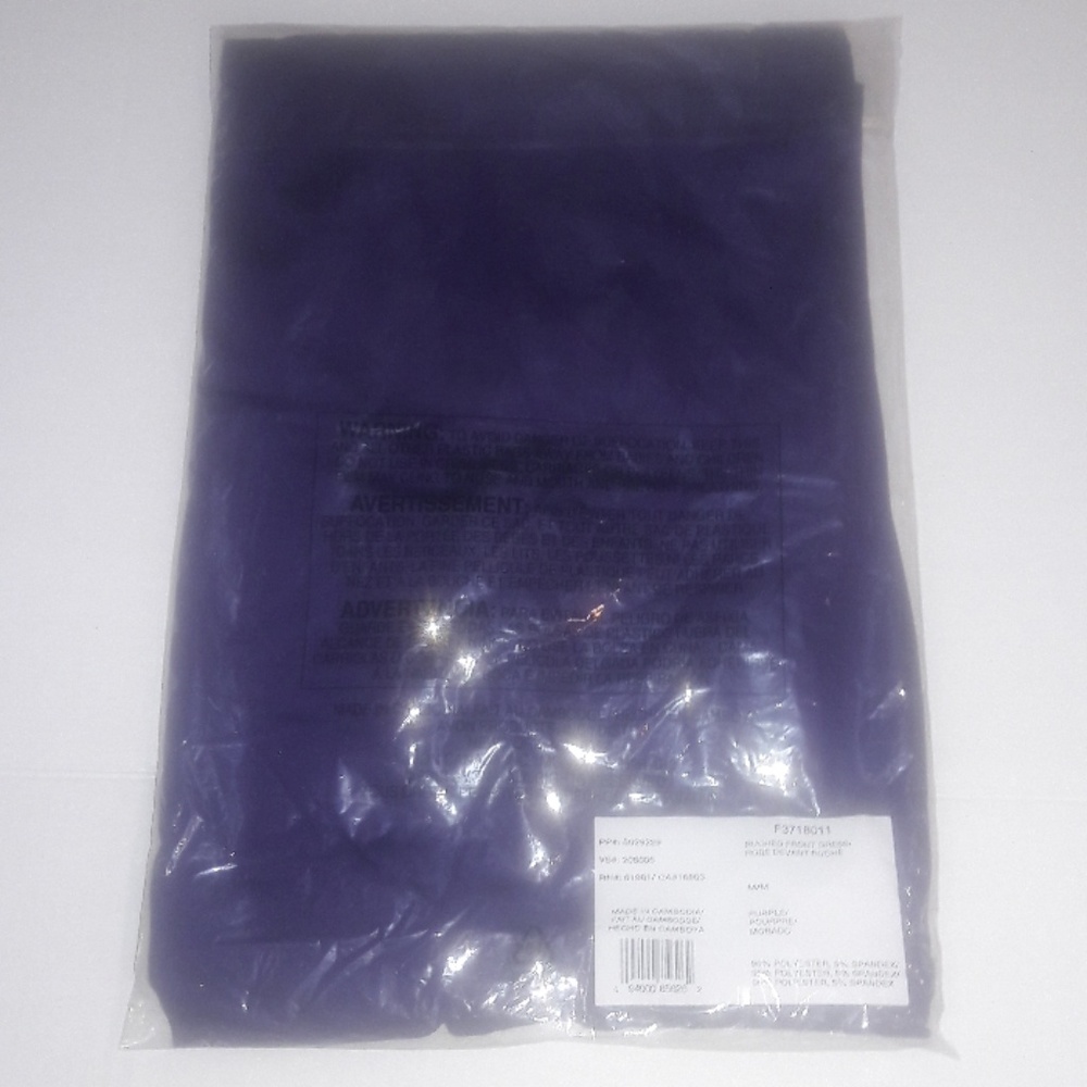 Ruched Front Dress Purple Sz M - Picture 5 of 8
